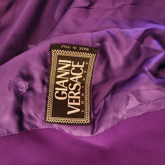 Vintage 1980s Gianni Versace Purple Dress Suit - Picture 4 of 9
